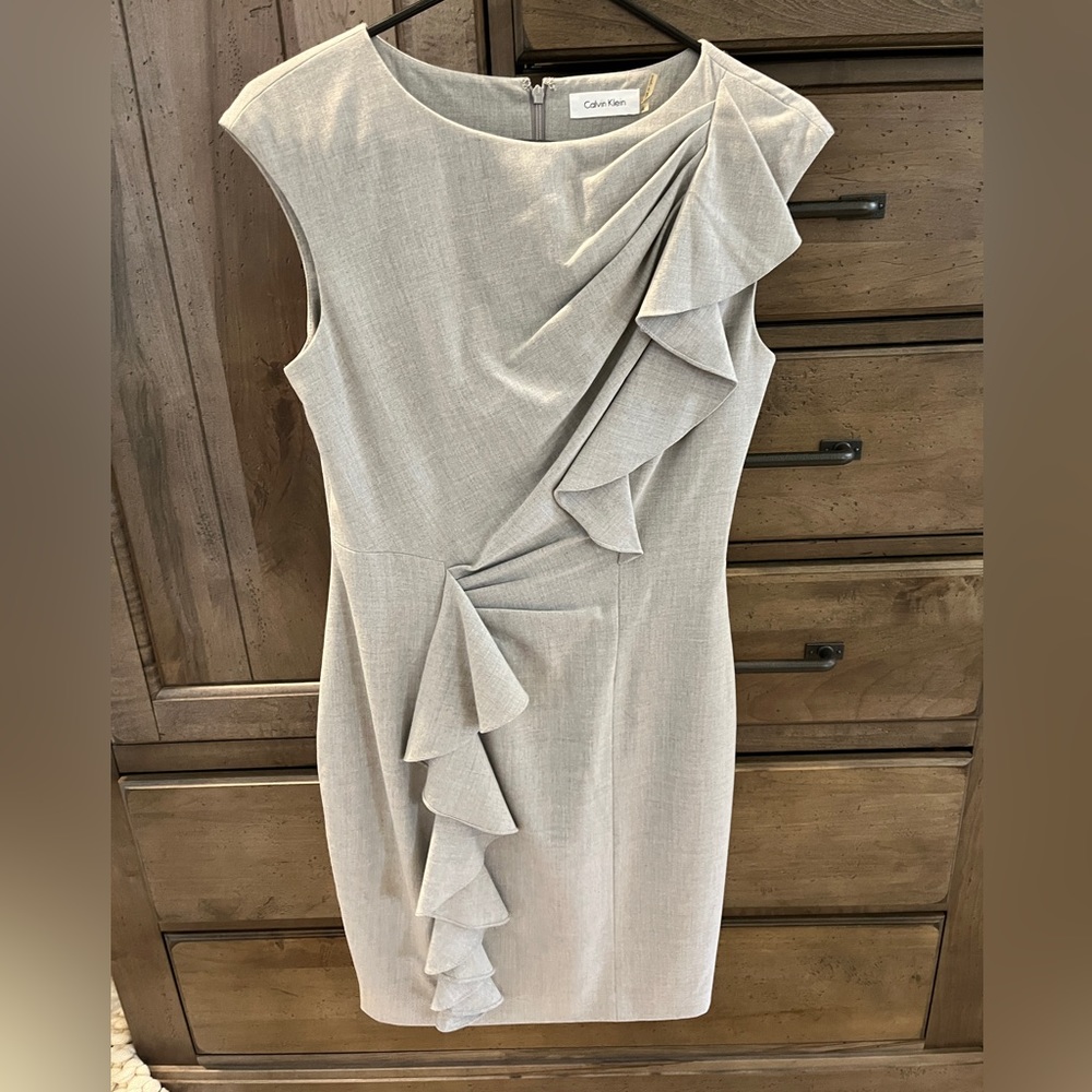 Calvin Klein light gray dress Size 4